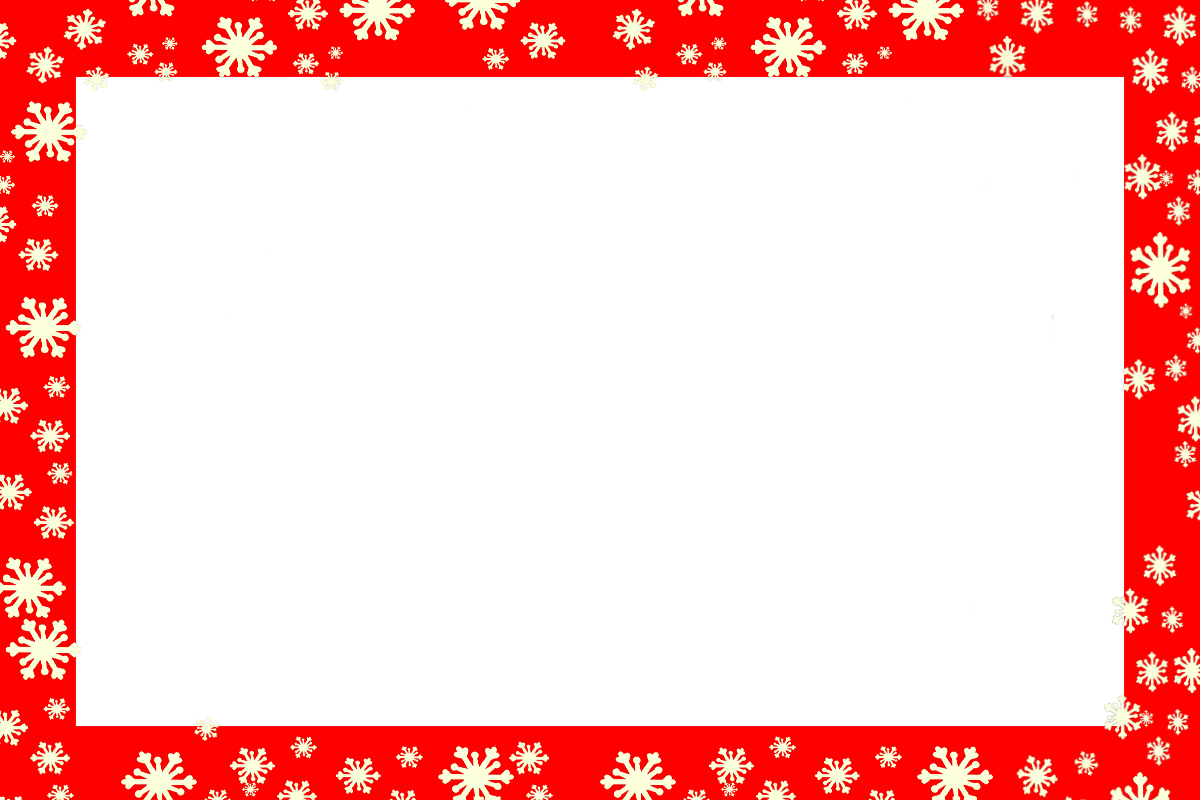 Red Snowflakes border PNG