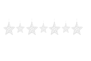 Silver Star String PNG
