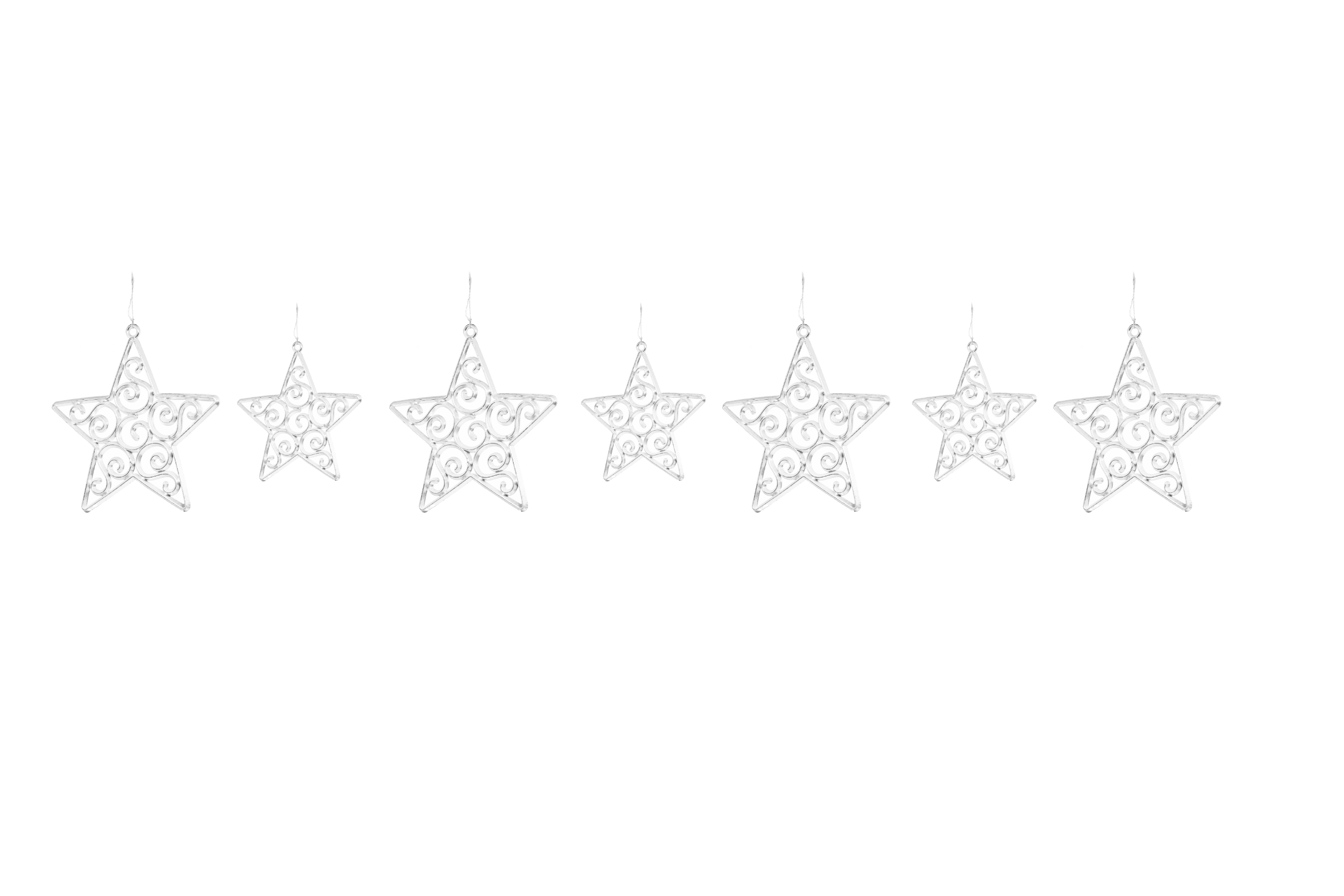 Silver Star String PNG