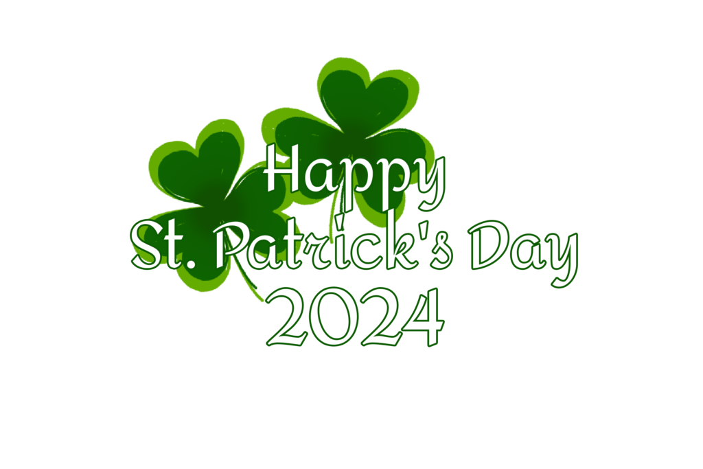 Happy St. Patrick's day 2024 text PNG