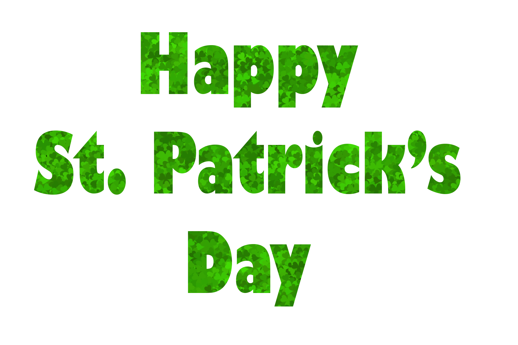 Happy St. Patricks day Simple Text PNG