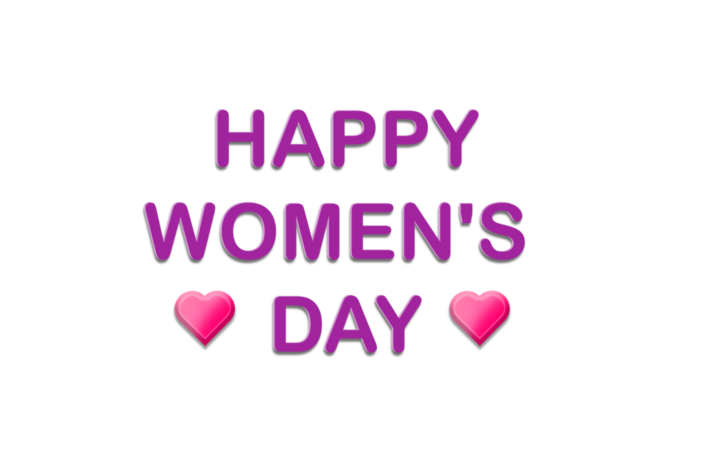 Happy Women's Day Typography PNG Images