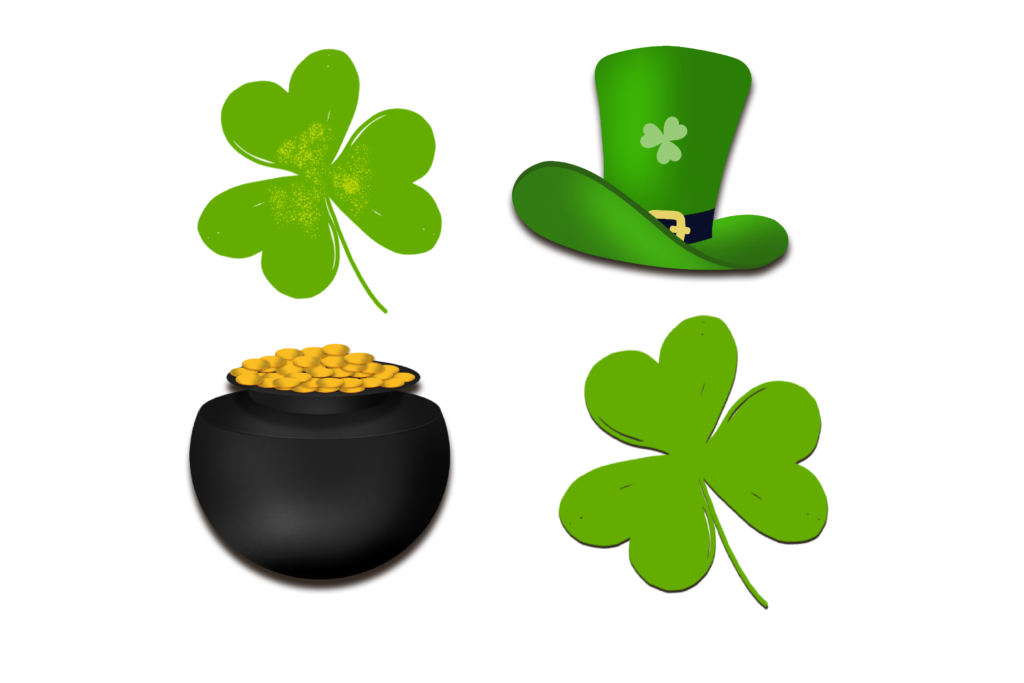 St Patrick day elements clipart PNG