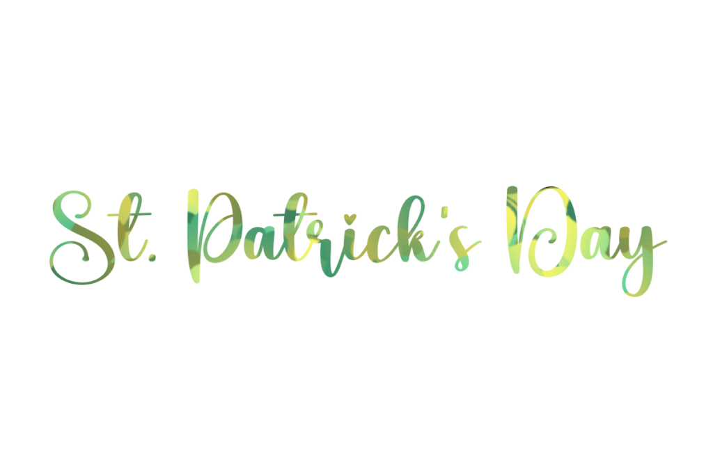 St Patricks Day PNG text