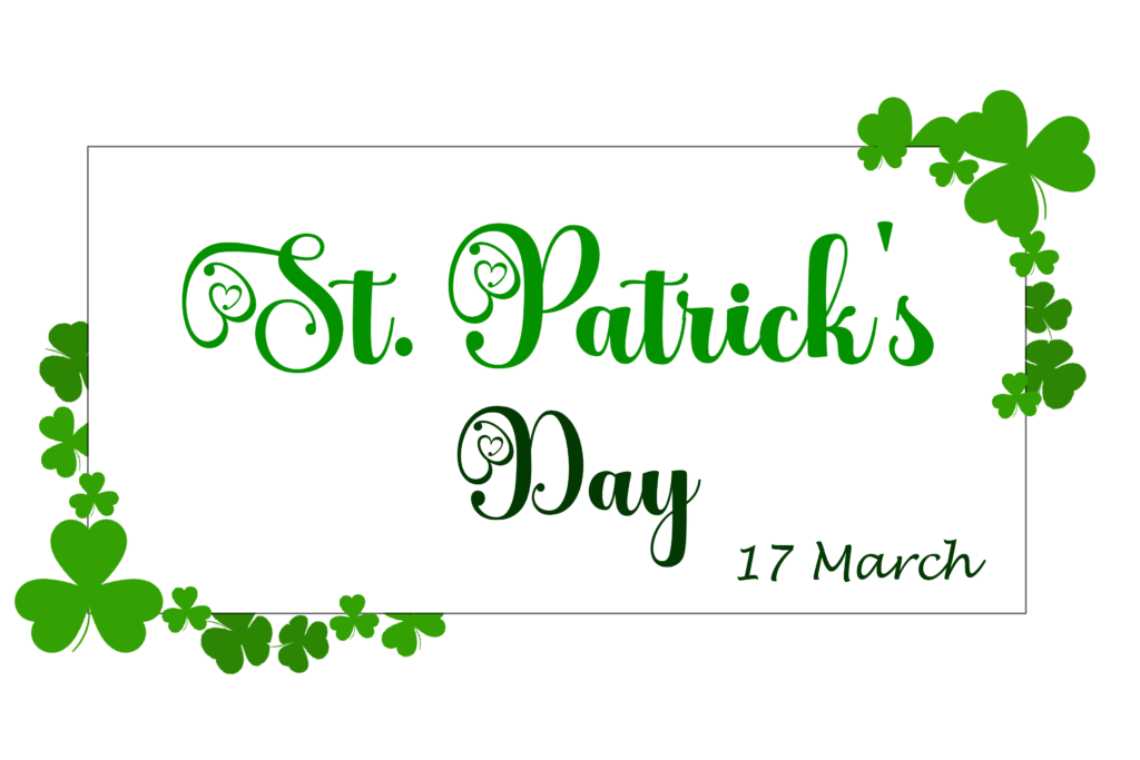 St. Patricks day white color Banner Design PNG free