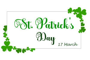 St. Patricks day white color Banner Design PNG free