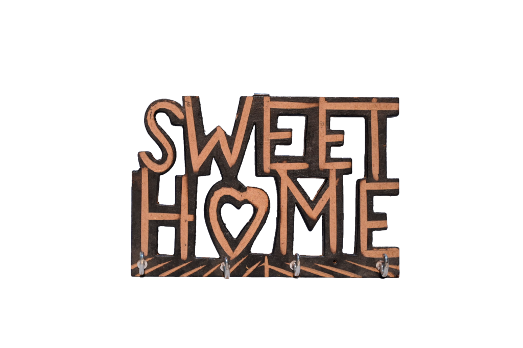 Sweet Home Wooden KeyHolder PNG