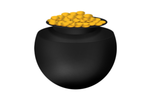 Treasure Pot with Coins PNG