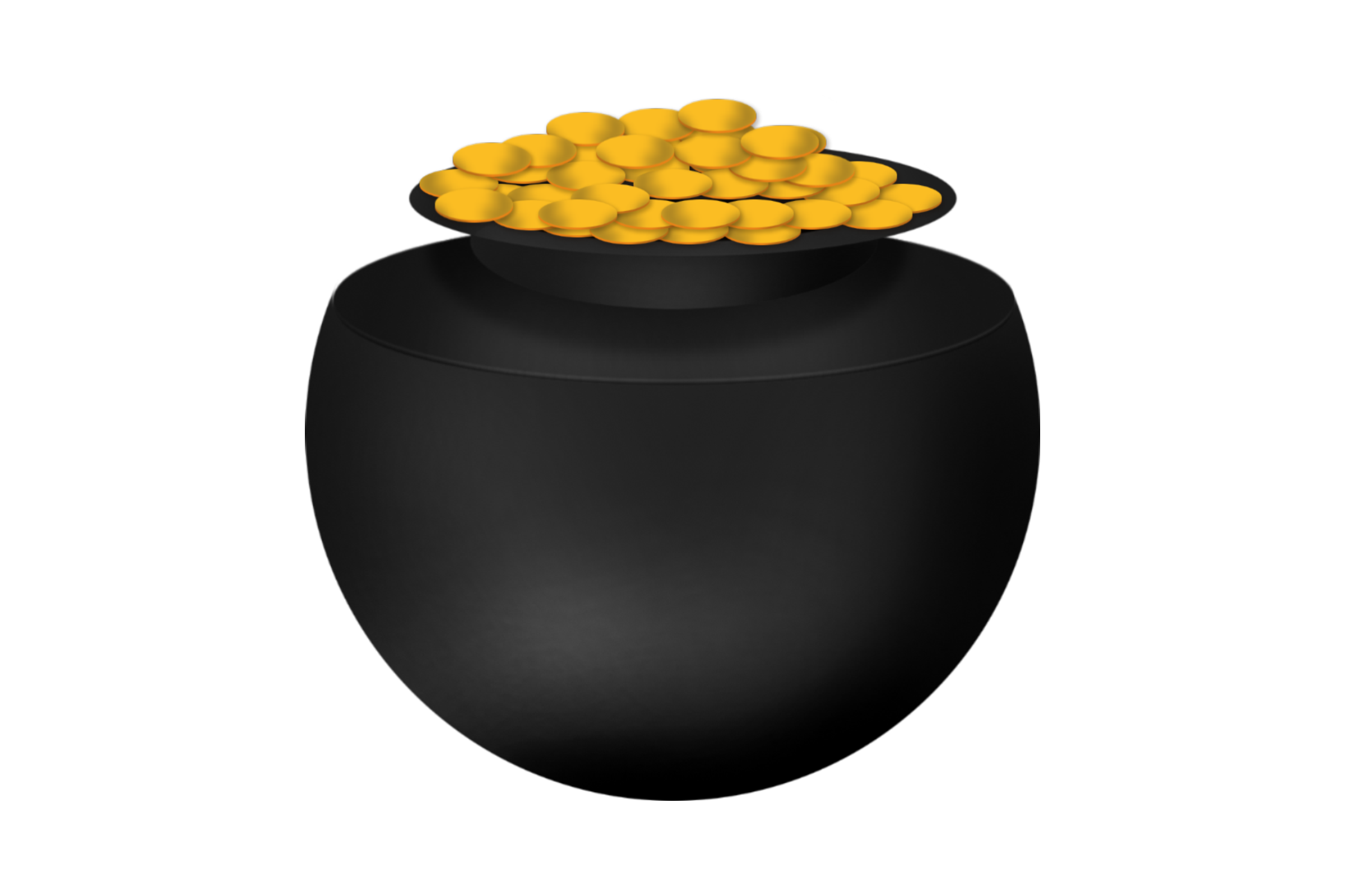 Treasure Pot with Coins PNG
