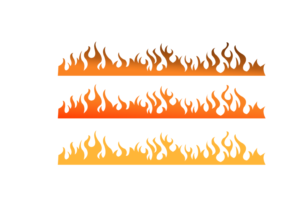 Fire Flame border clipart PNG