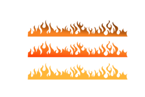 Fire Flame border clipart PNG