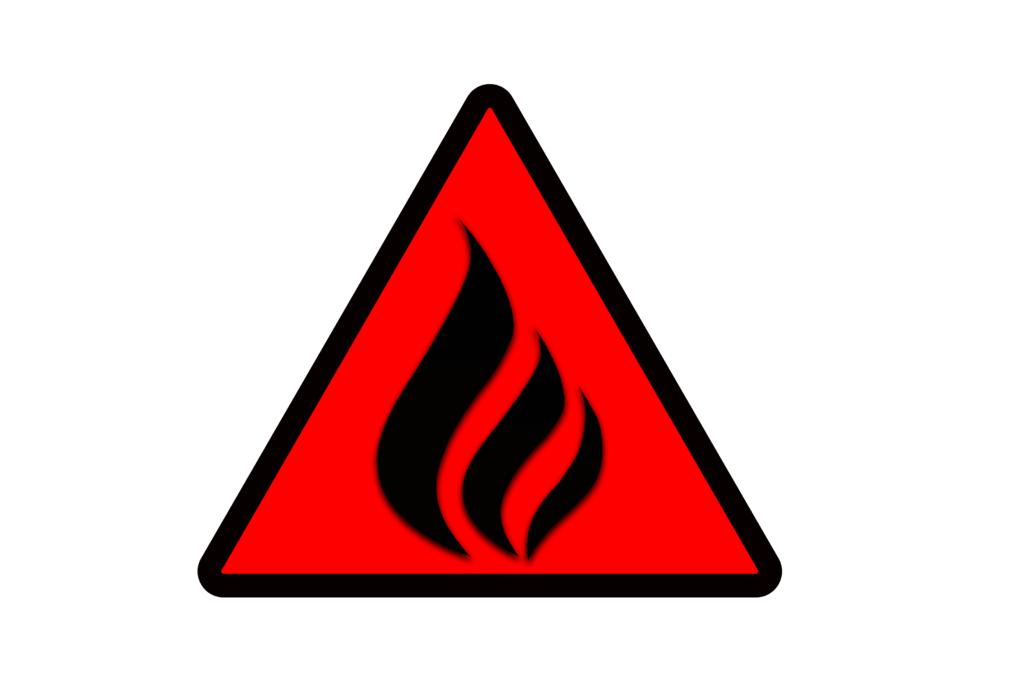 Flames Caution Fire Warning Sign Transparent PNG Free download