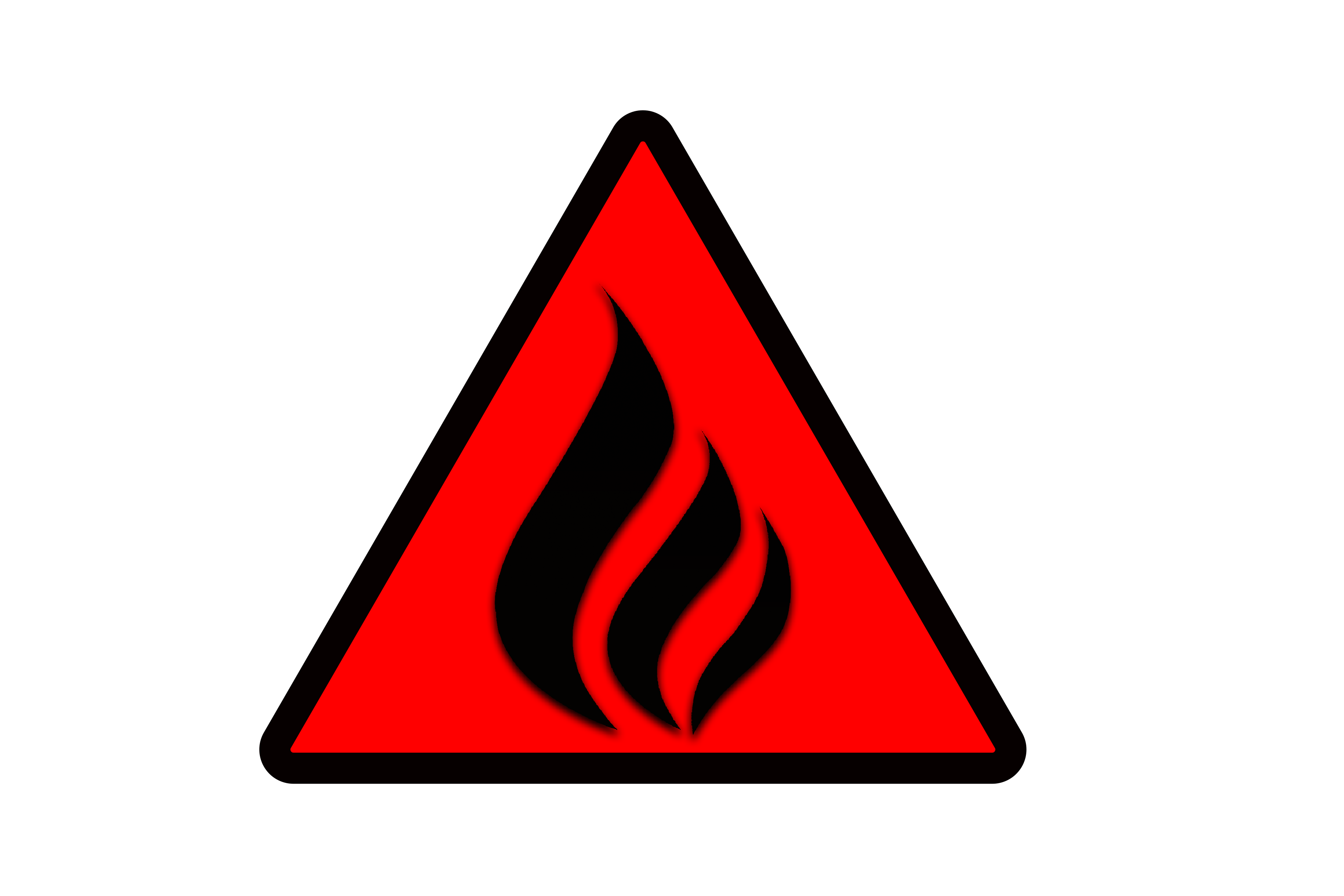 Flames Caution Fire Warning Sign Transparent PNG Free download