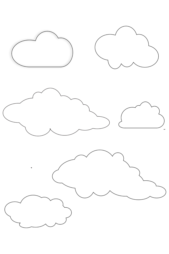 Black Clouds Border only PNG Vector - PNGOX