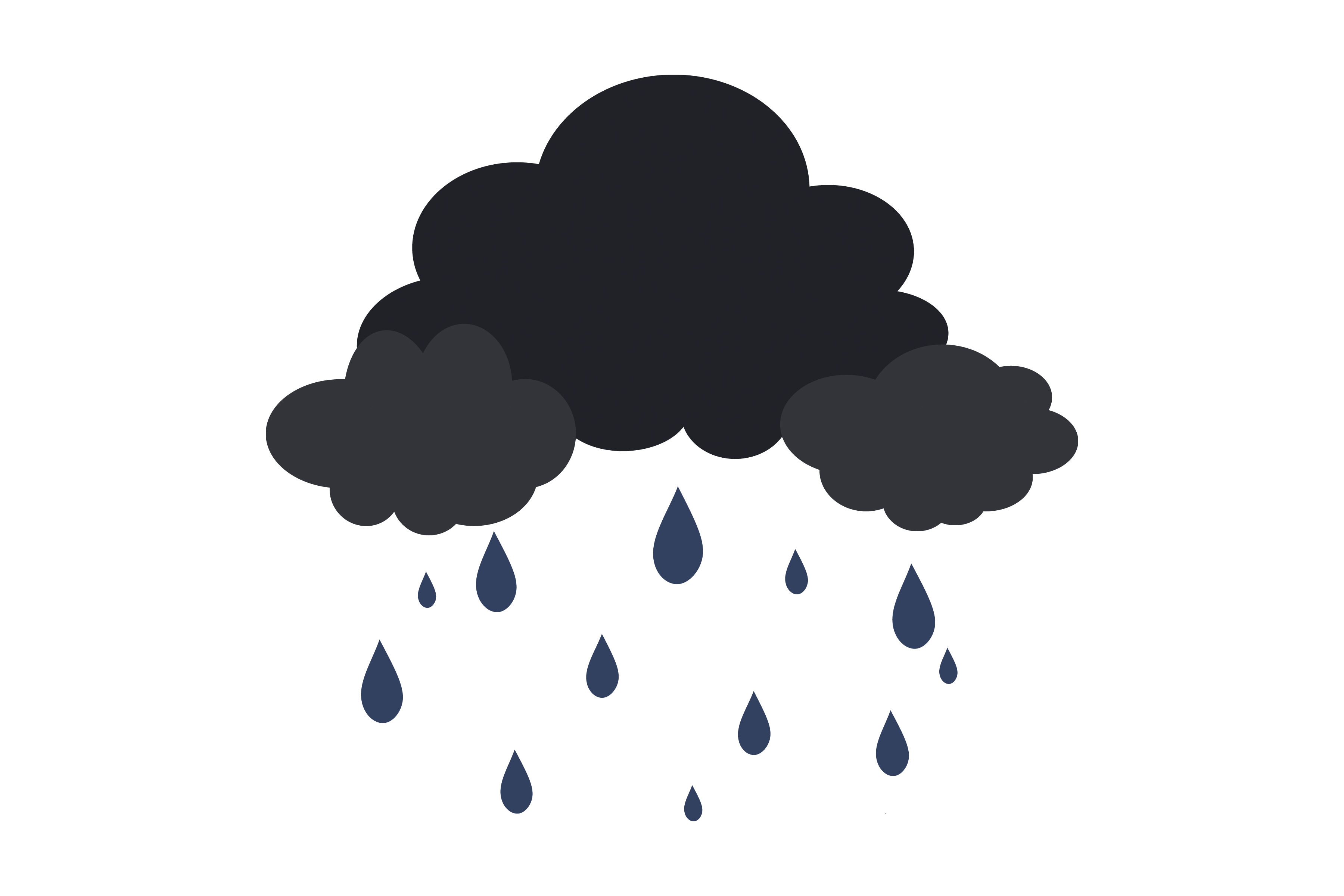 Black clouds and Black Rain clipart png