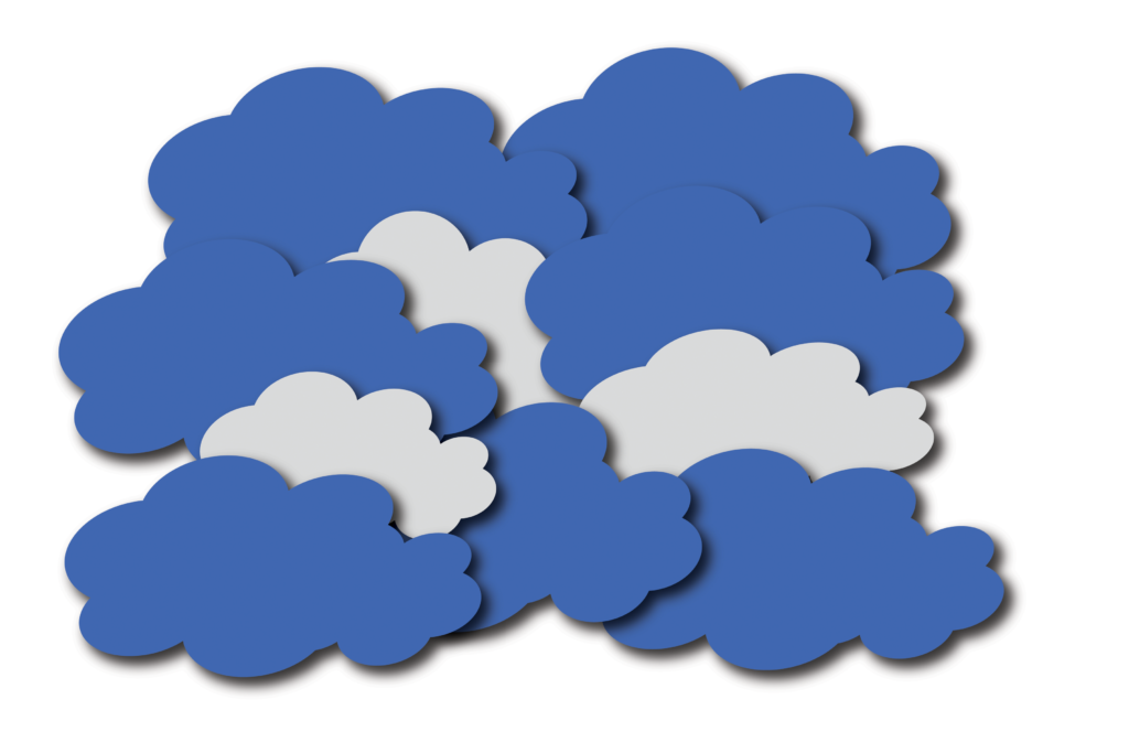 Blue clouds Creative template design