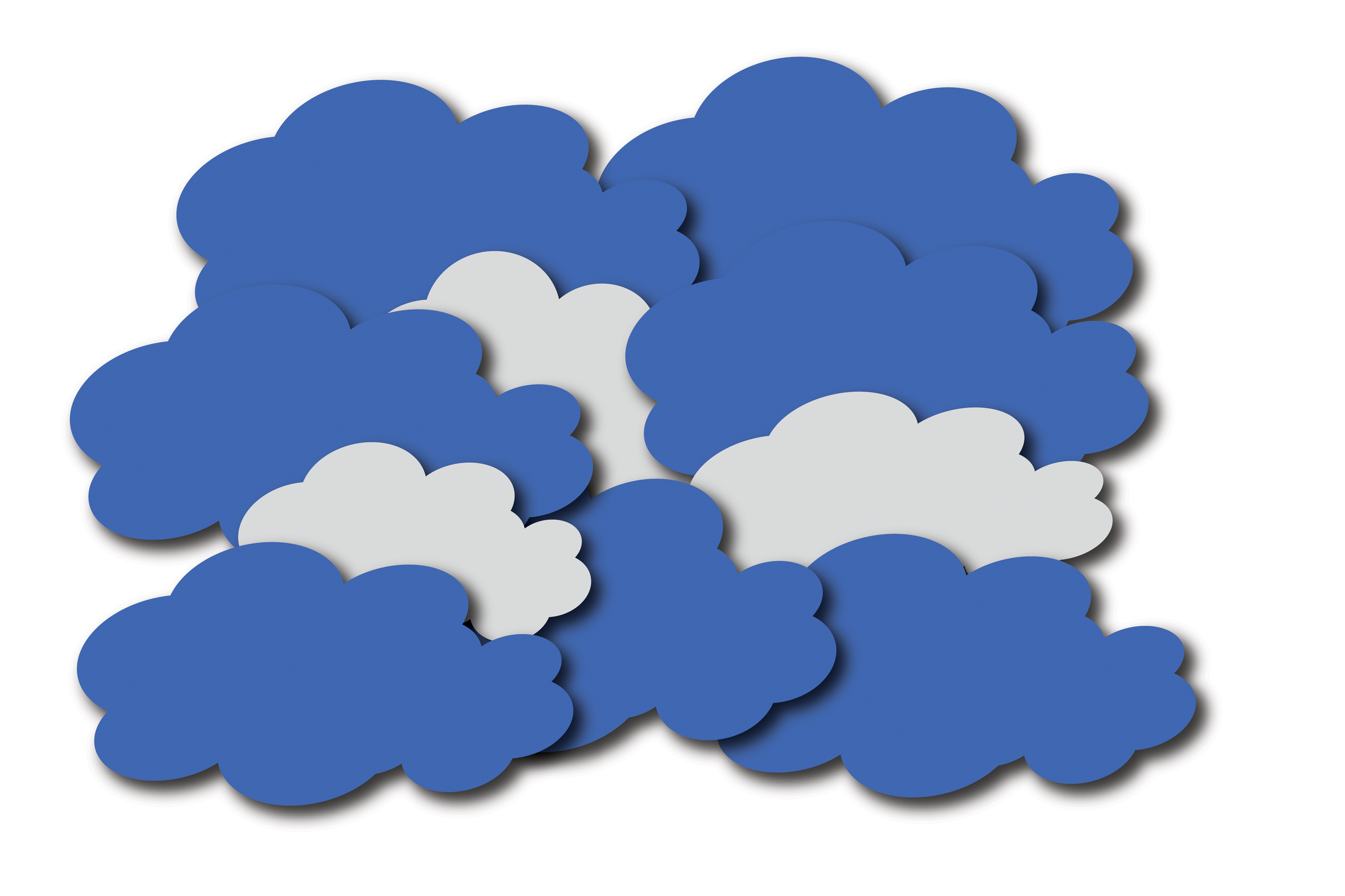 Blue clouds Creative template design