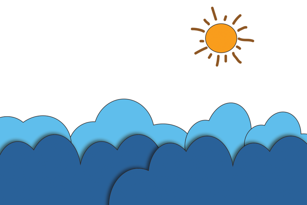 Blue clouds Sun Creative Vector PNG