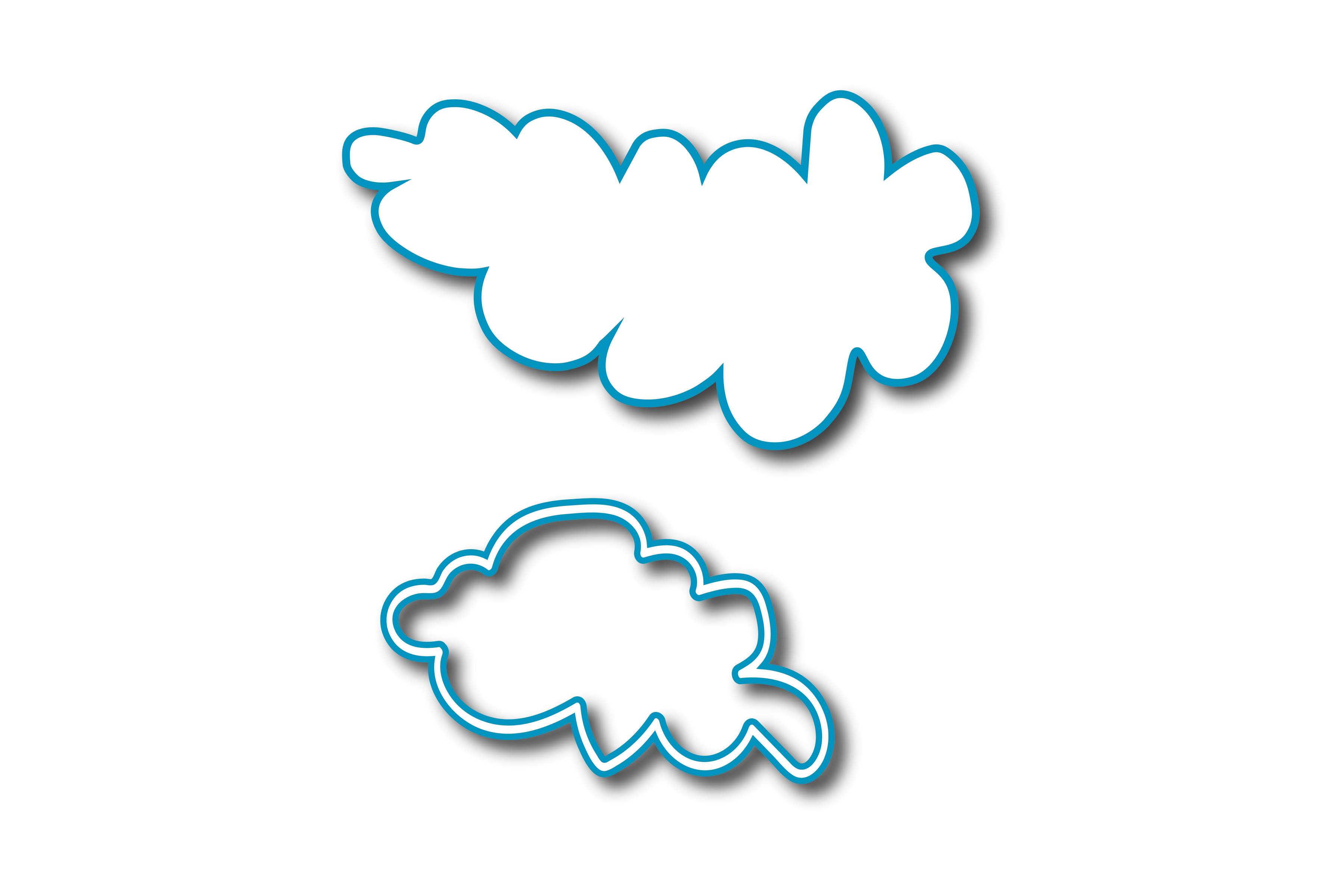 Blue clouds clipart png vector