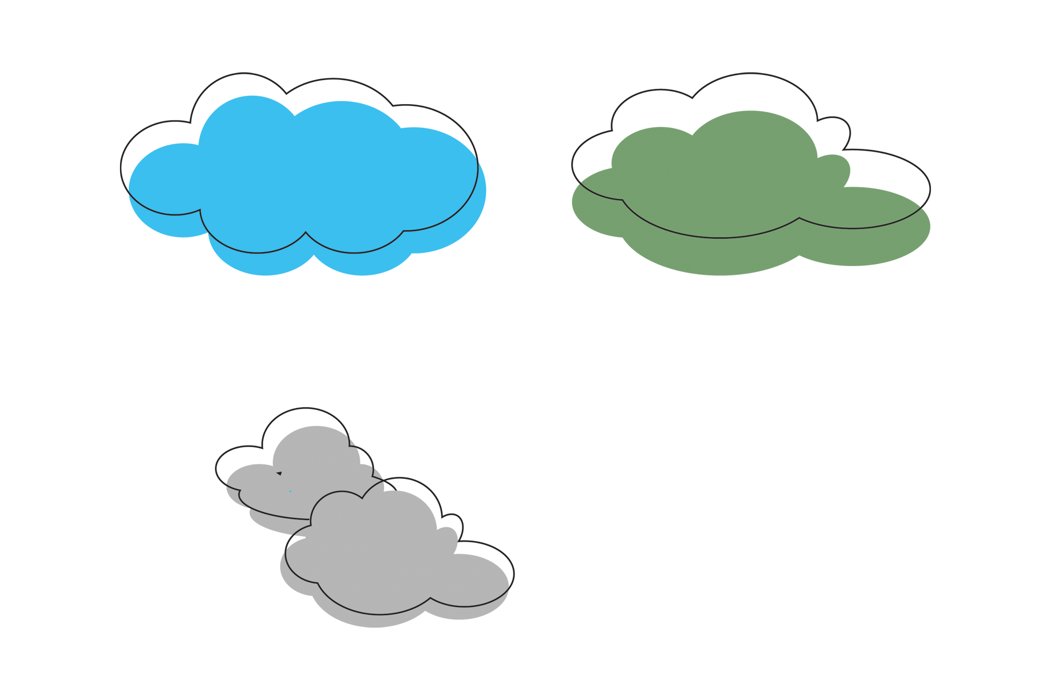 Clouds Creative Clipart Vector PNG