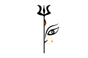 Durga Maa eyes with Trishul Clipart transparent background png free download