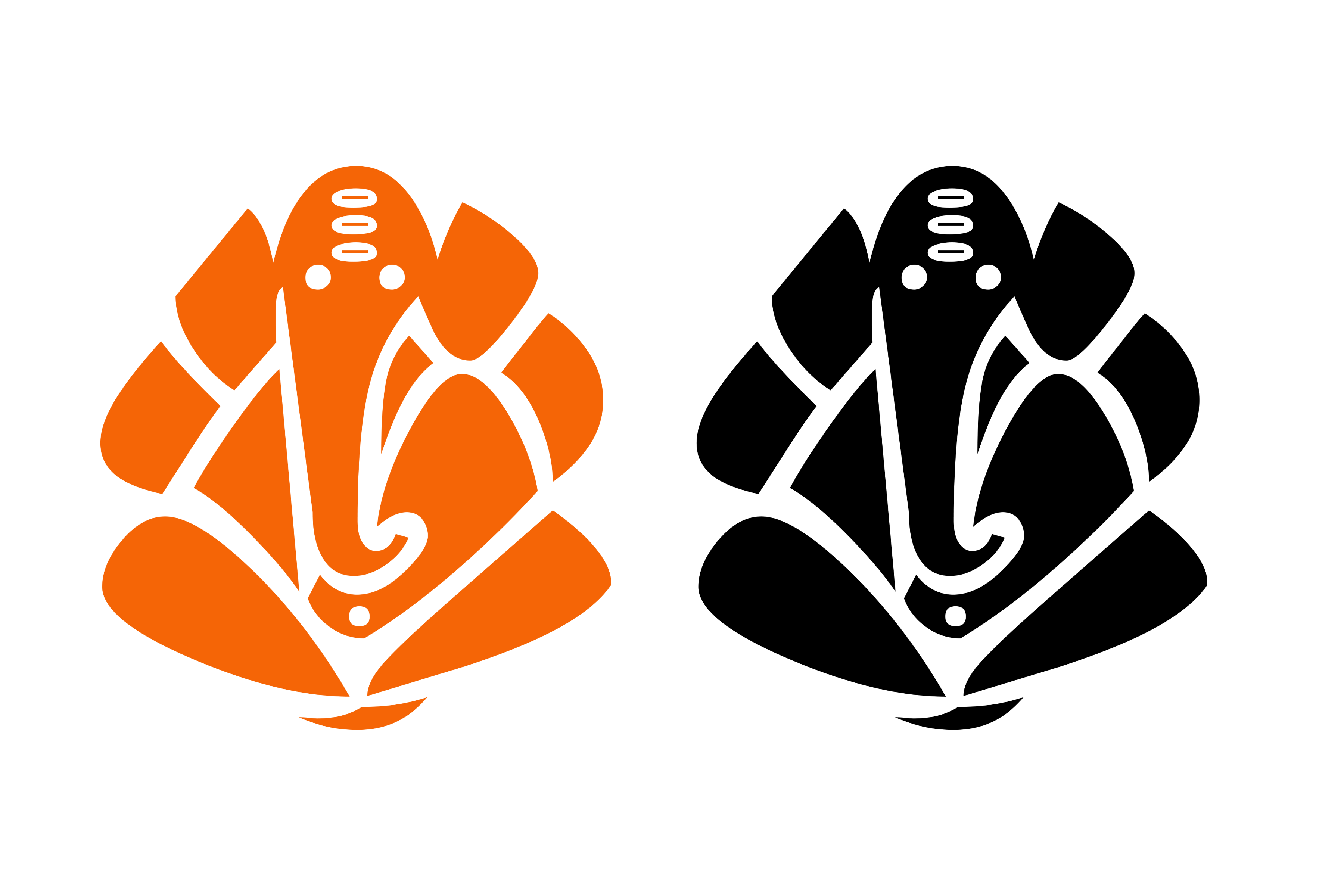 Ganesh ji Logo Black Orange