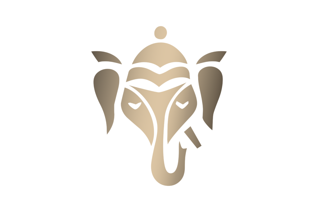 Ganesh ji golden black Logo PNG