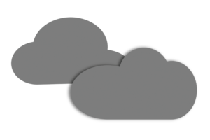 Gray Clouds PNG Vector Clipart