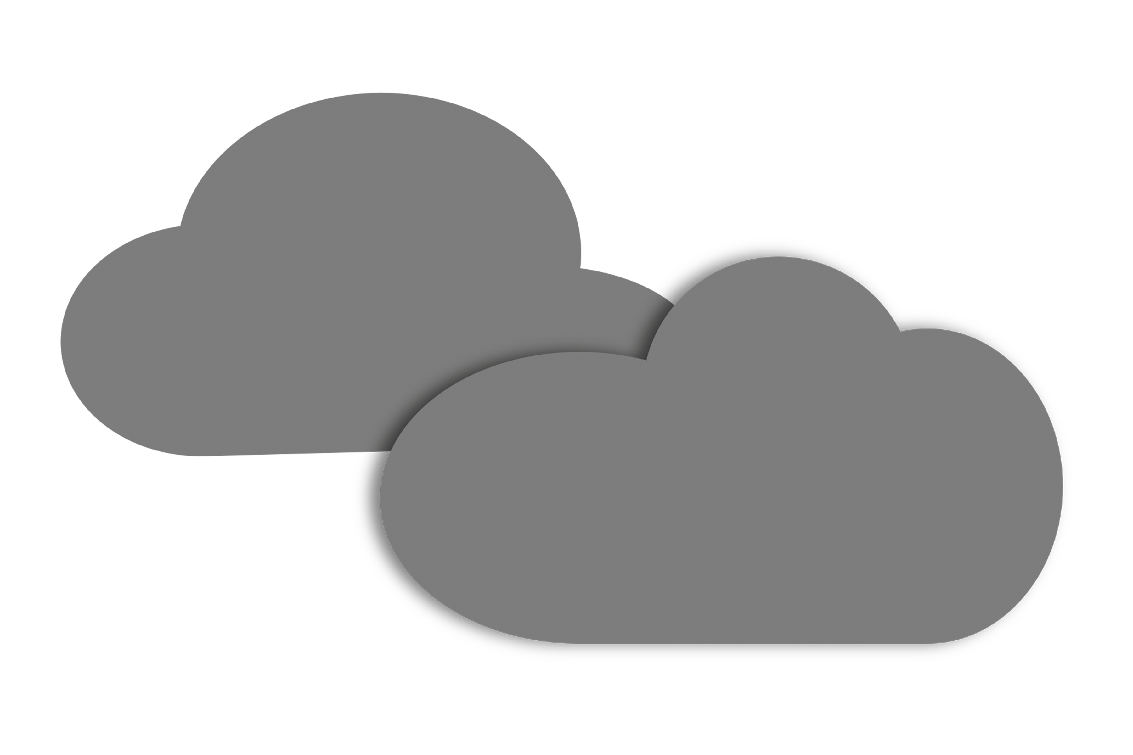 Gray Clouds PNG Vector Clipart