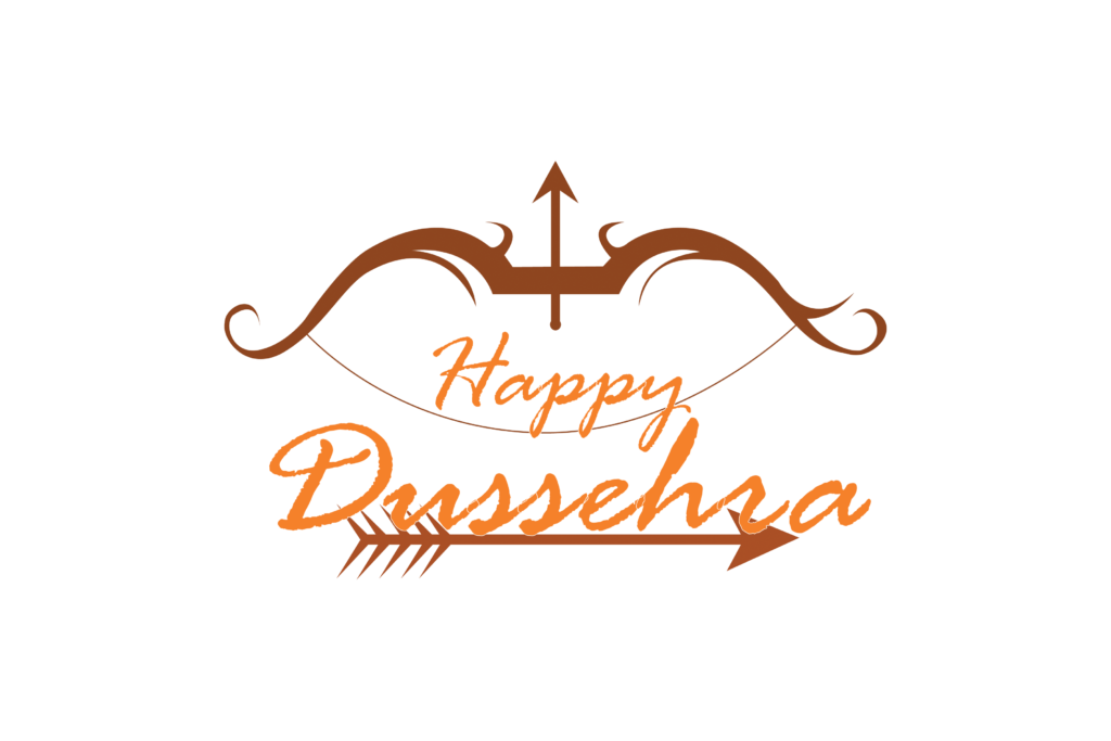 Happy Dussehra with bow arrow png free download