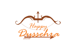 Happy Dussehra with bow arrow png free download