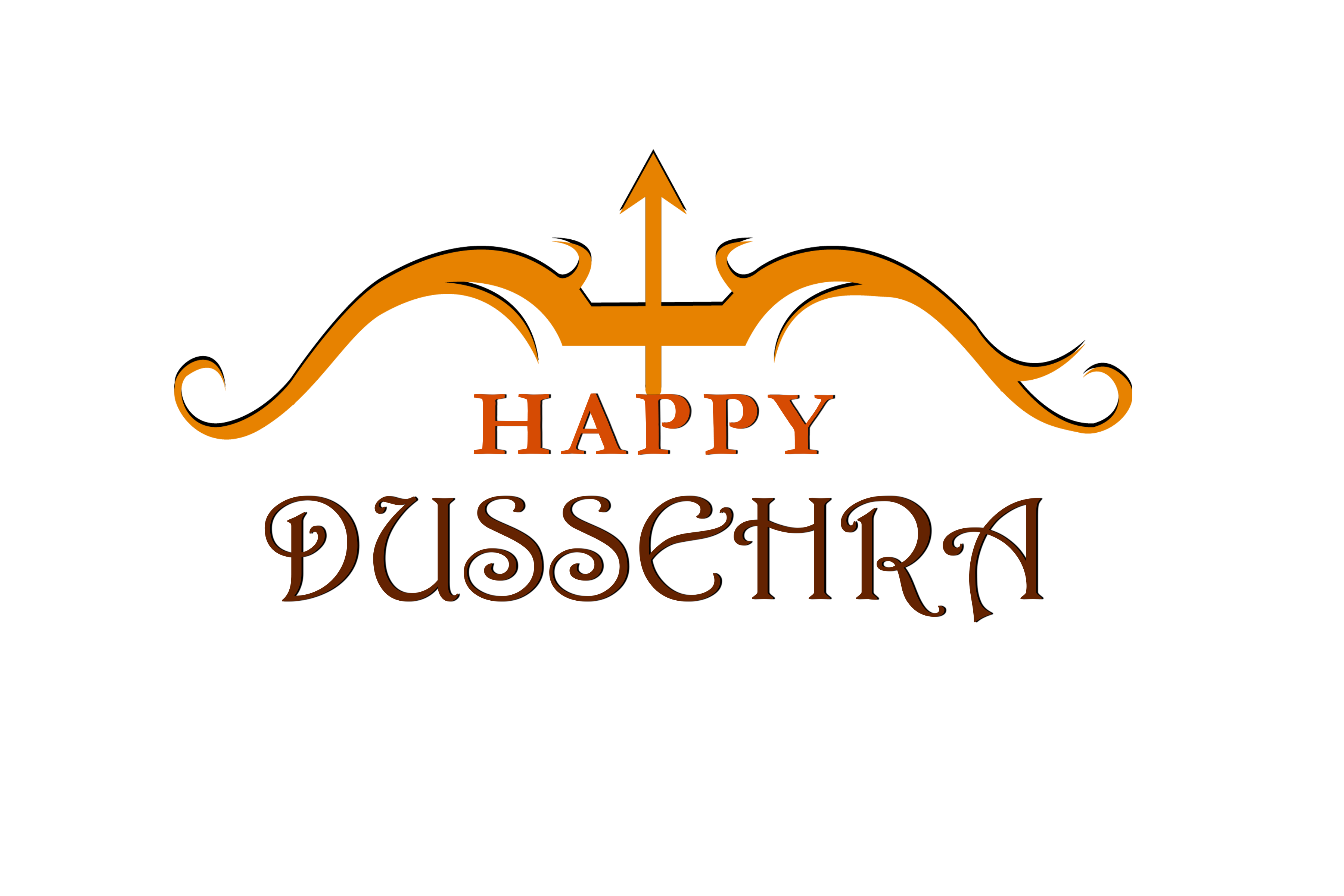 Happy Dussehra wishes text png free download