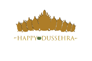 Happy Dussehra with Rawan clipart png