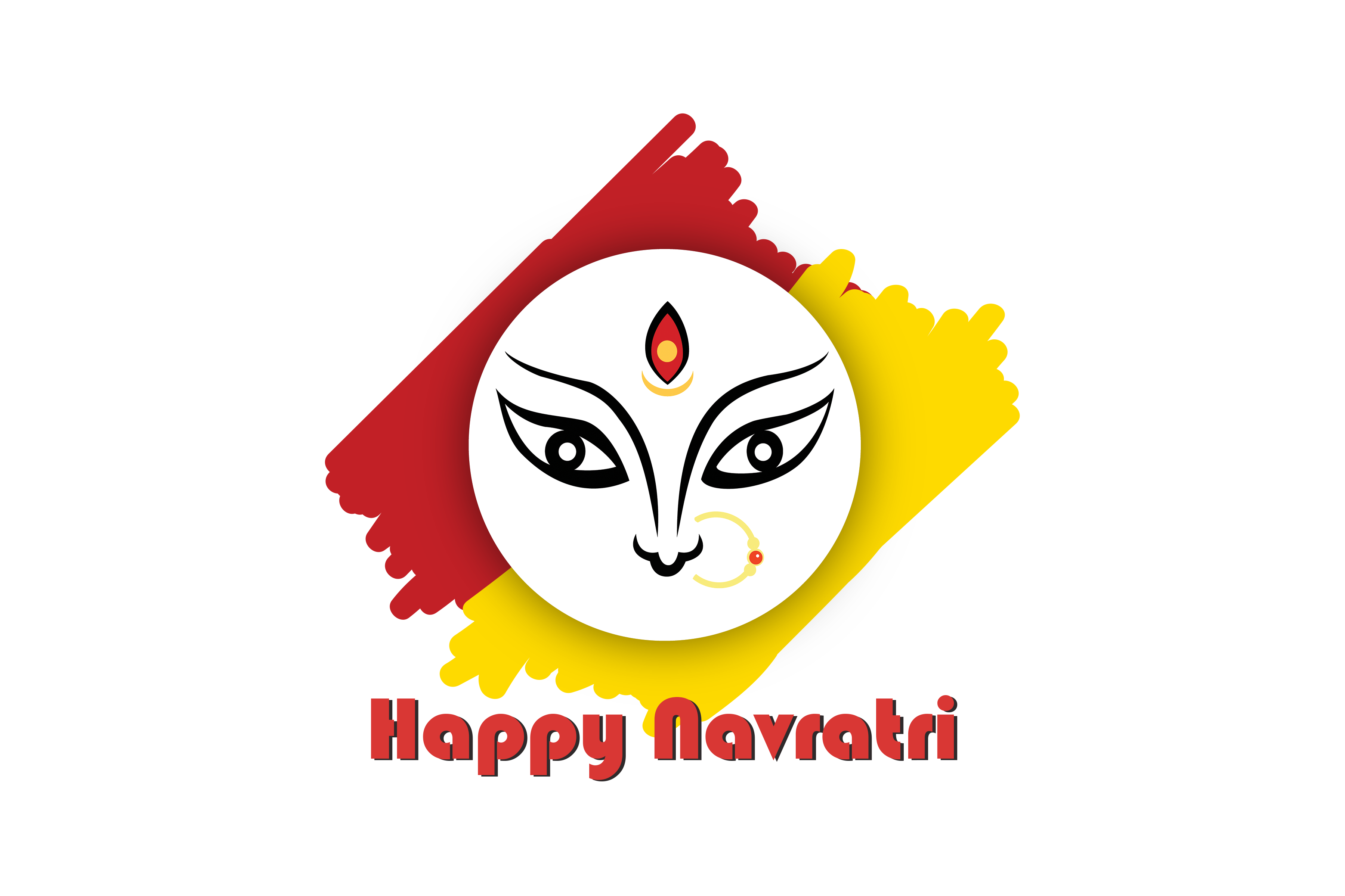 Happy Navratri Durga Puja Clipart Hd PNG