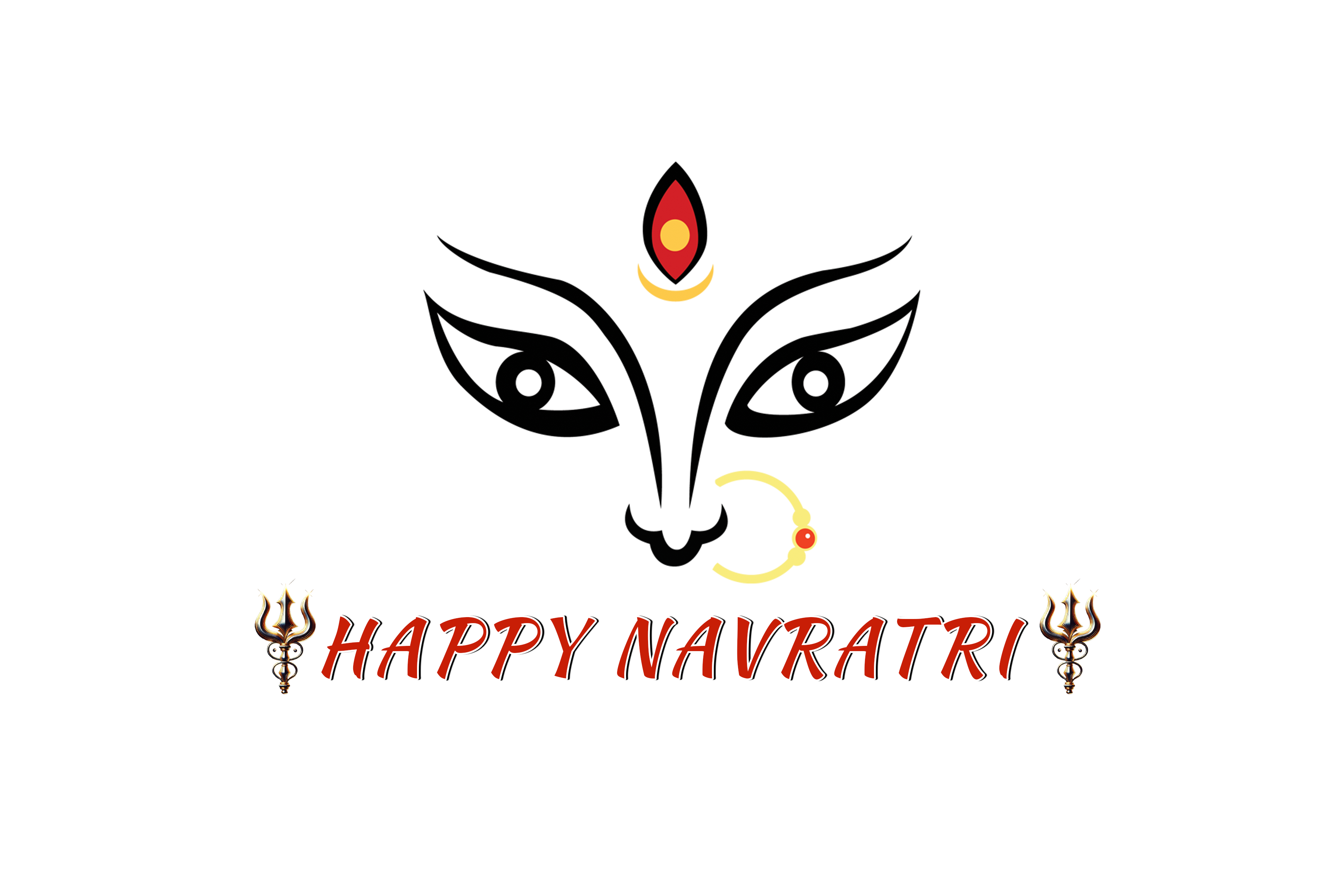 Happy Navratri text png free download