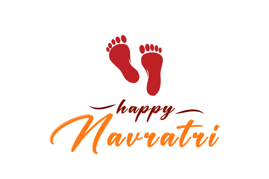 Happy Navratri wishes text png free download