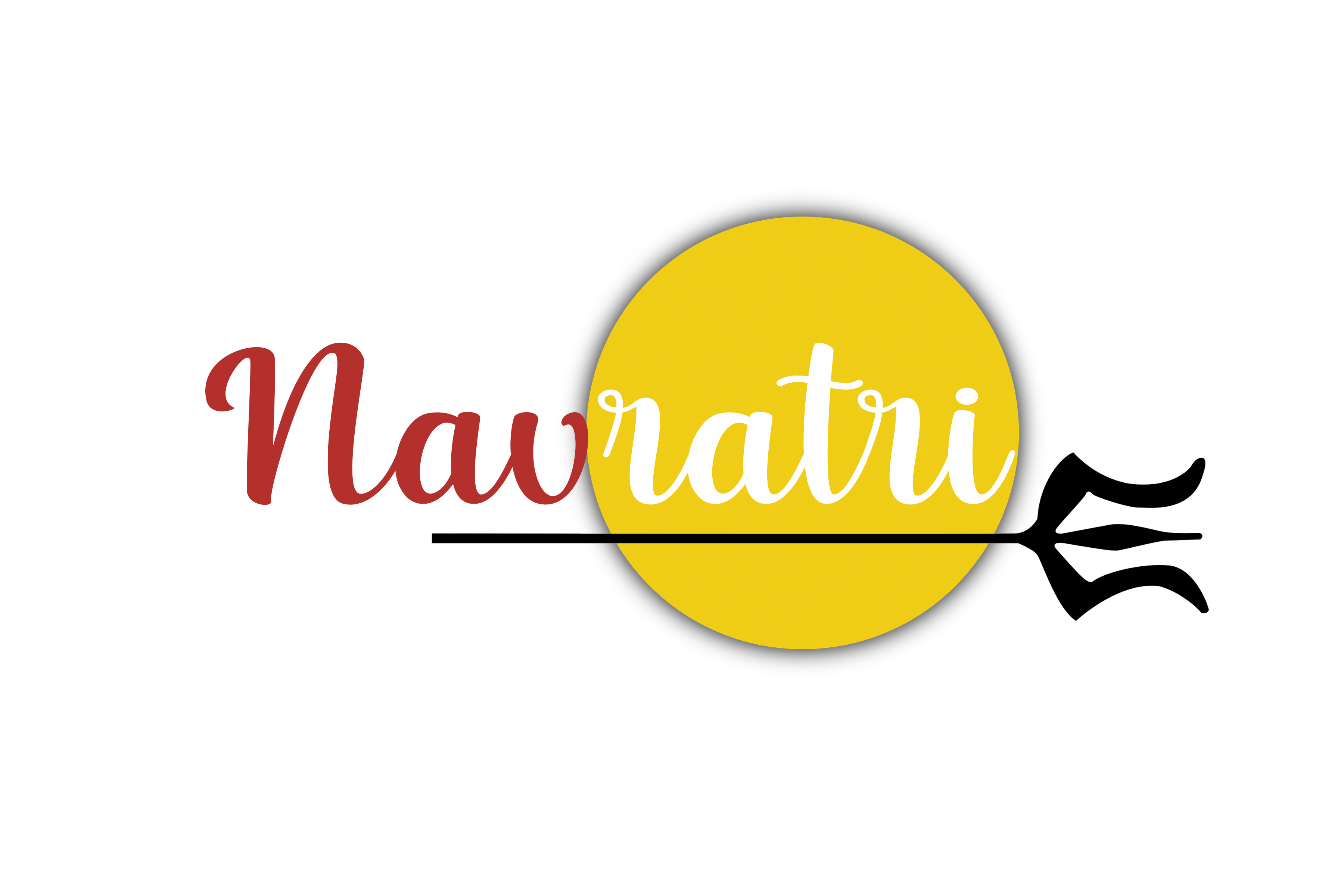 Navratri calligraphy png