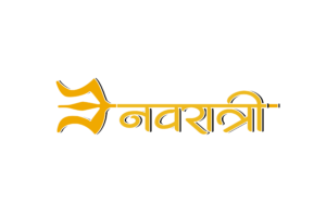 Navratri calligraphy with trishul png