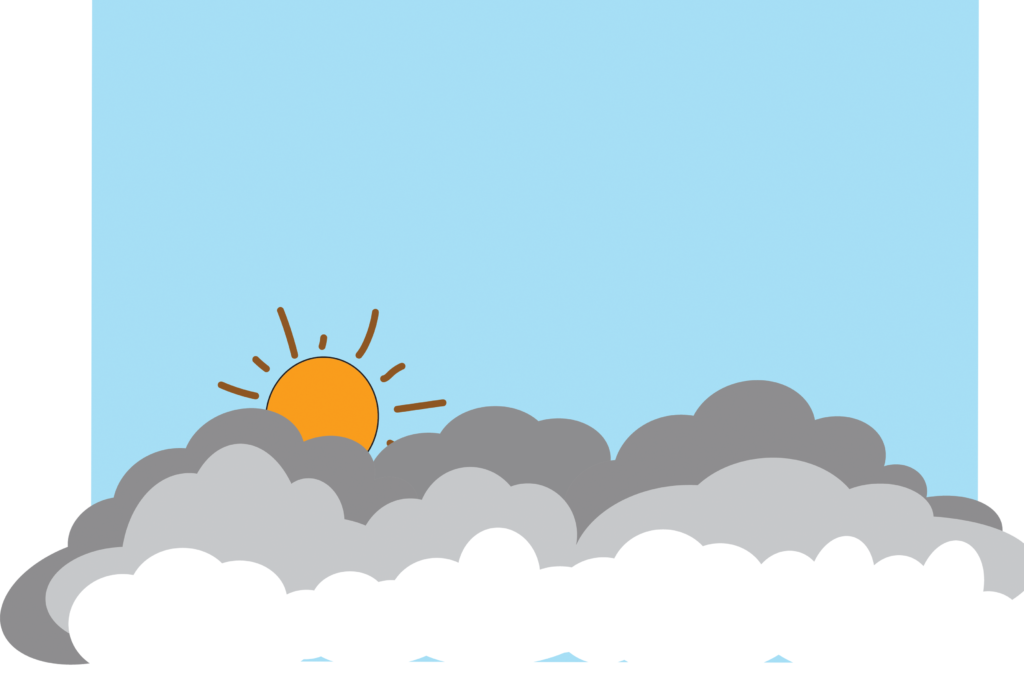 Sun behind cloud Vector PNG