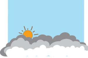 Sun behind cloud Vector PNG