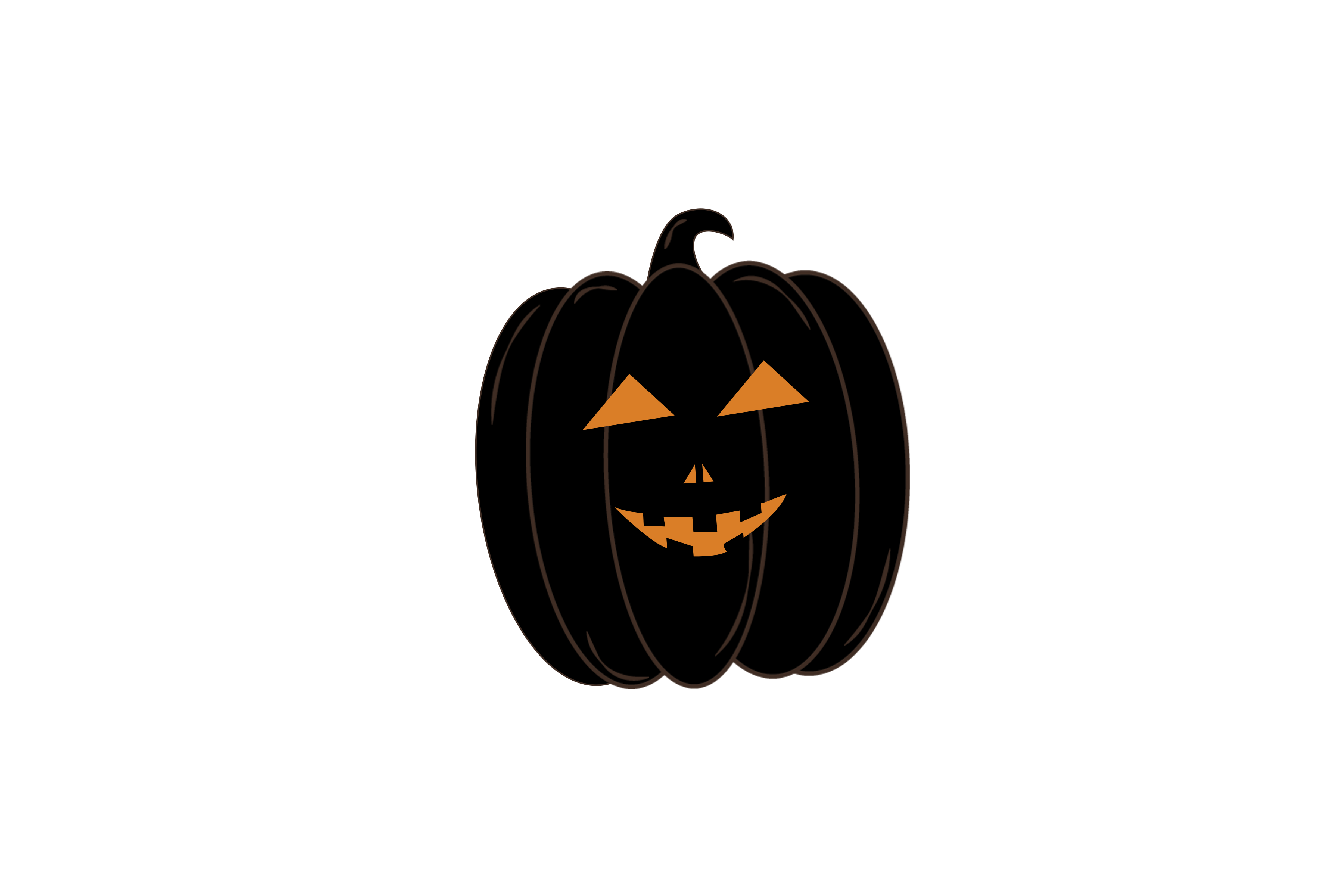 Black Halloween Pumpkin png free download