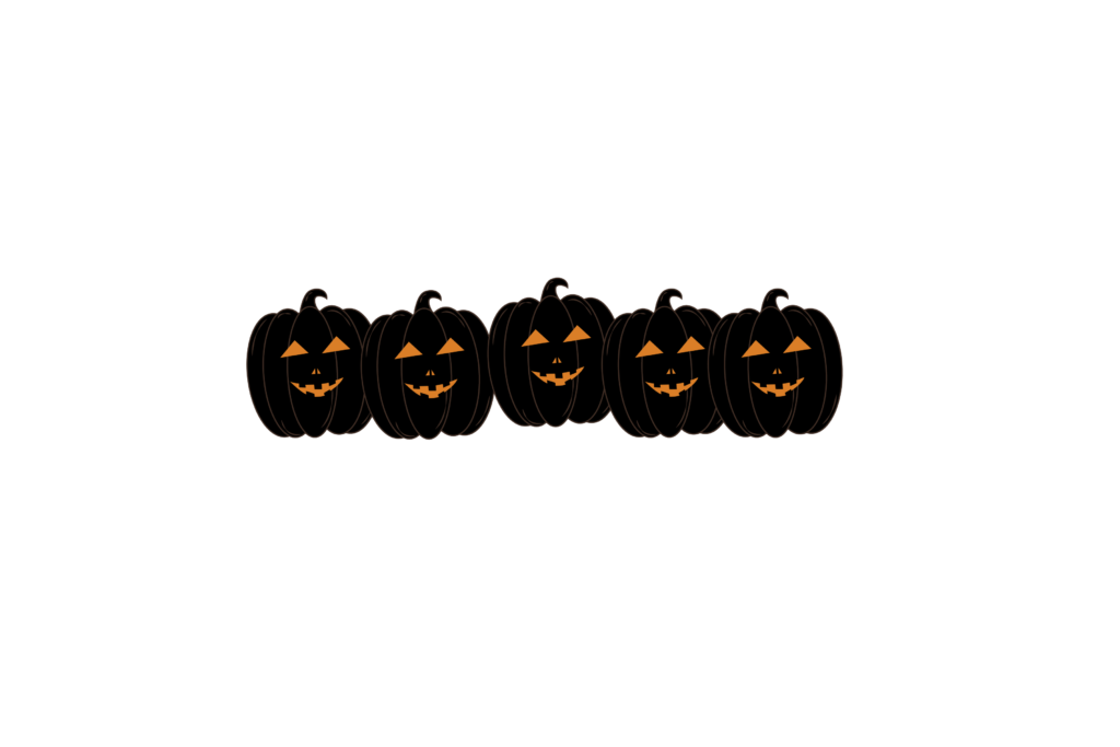 Black scary Halloween Pumpkin png