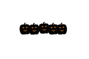 Black scary Halloween Pumpkin png