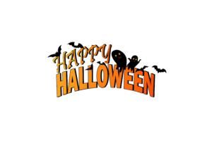 Download Happy Halloween With Bats PNG