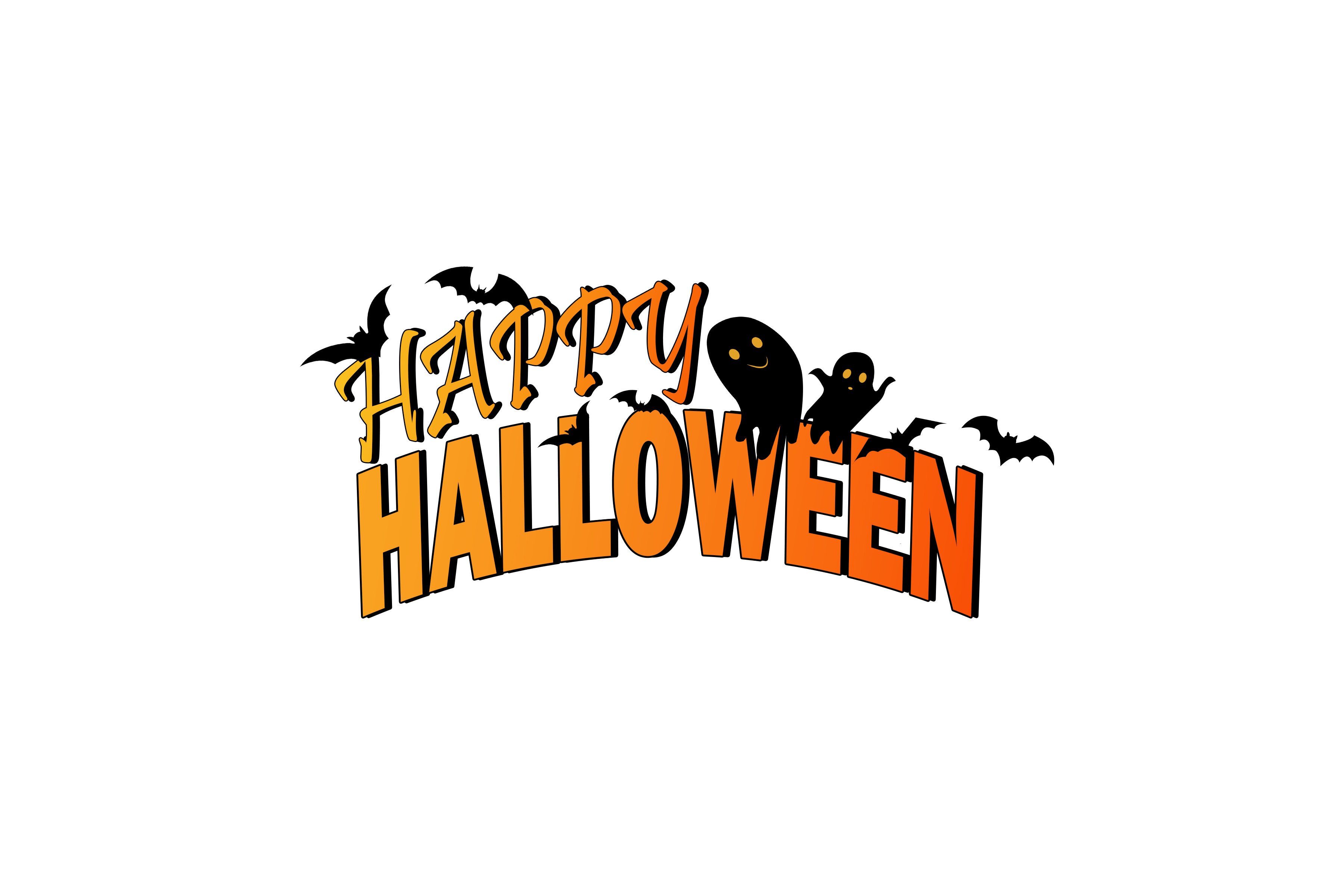 Download Happy Halloween With Bats PNG