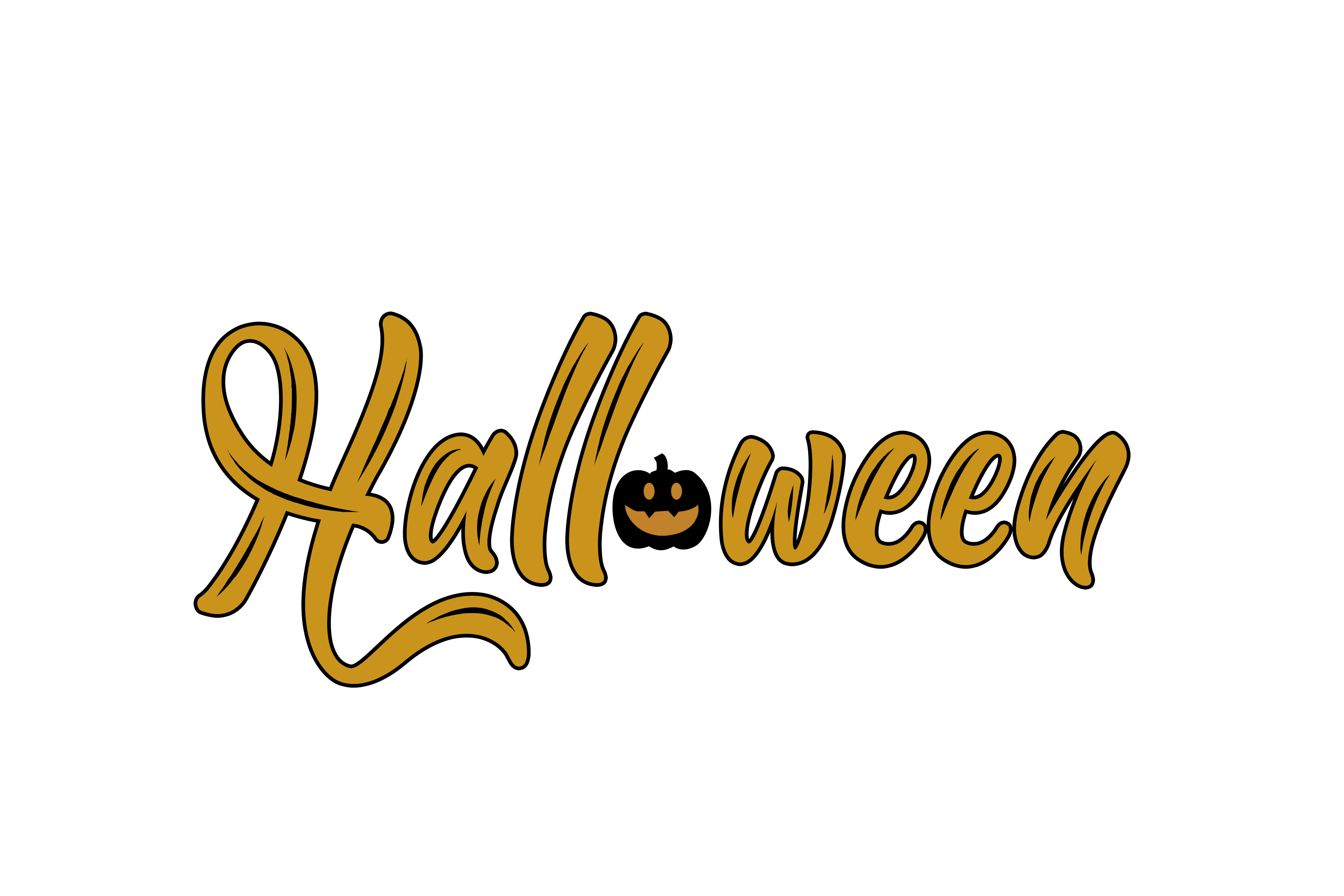 Halloween typography PNG