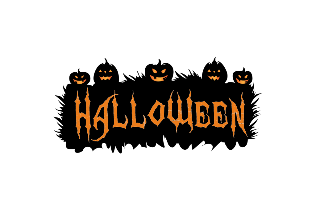 Happy Halloween With Black Pumpkin PNG free download