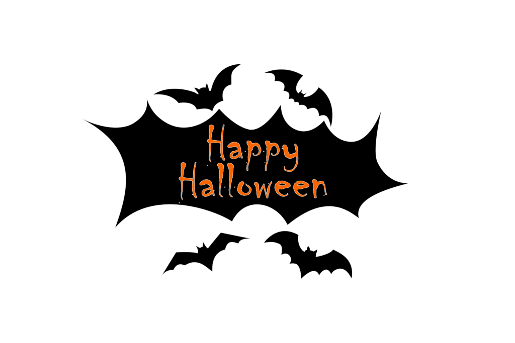 Happy Halloween image with bat png