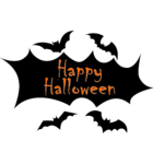 Happy Halloween image with bat png